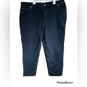 H & M black straight leg jeans size 18